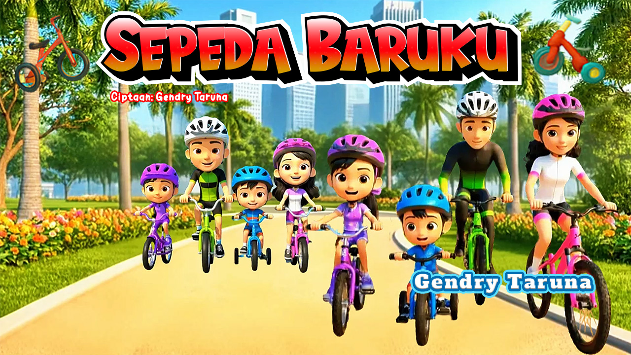 Yuk nonton video animasi lagu anak terbaru “Sepeda Baruku” ciptaan Gendry Taruna!