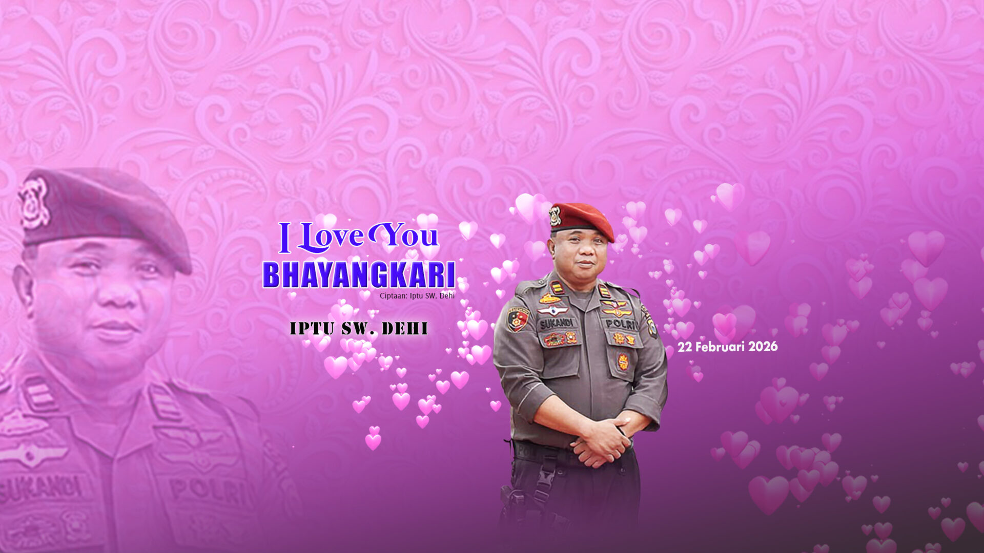 “I Love You Bhayangkari”: Lagu Penuh Cinta dan Pengabdian dari Iptu SW. Dehi